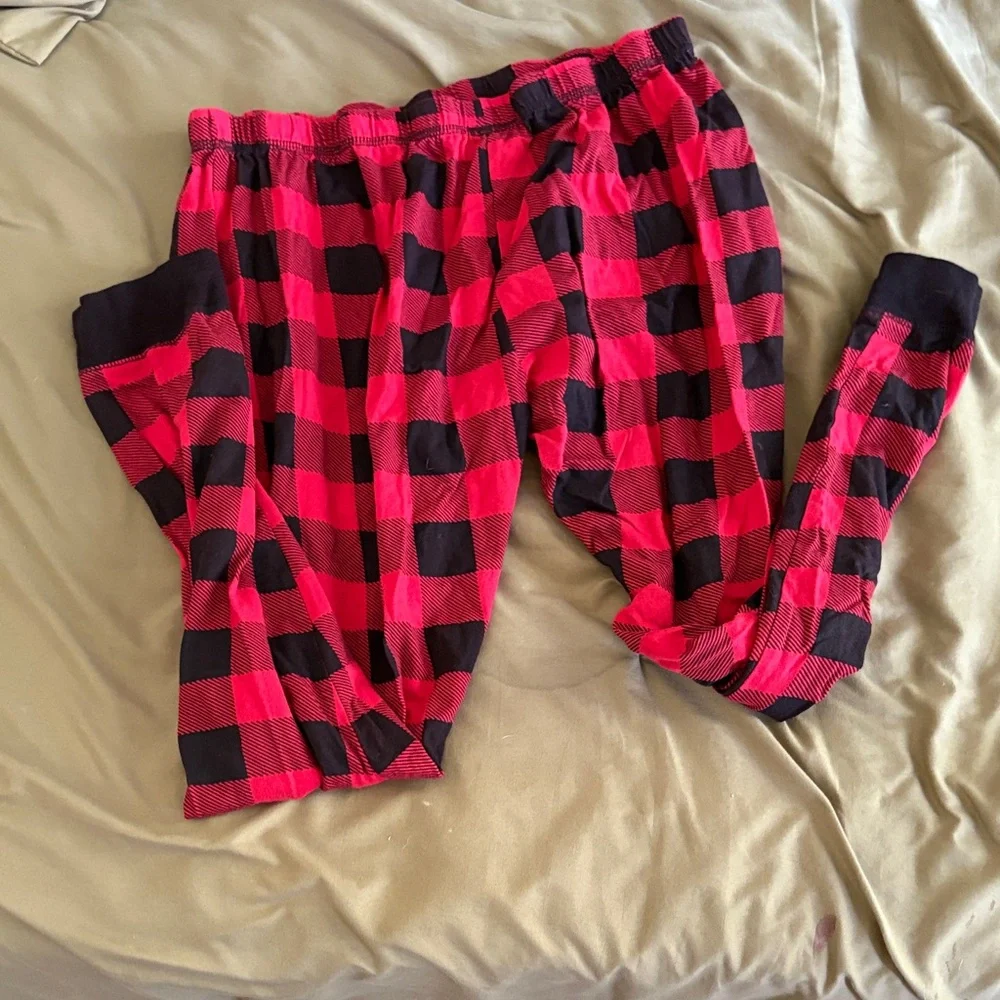 Red and Black Plaid Pajama Pants - Picture 2 of 4